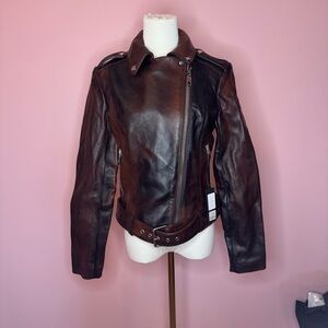 Carmar genuine leather coat NWT